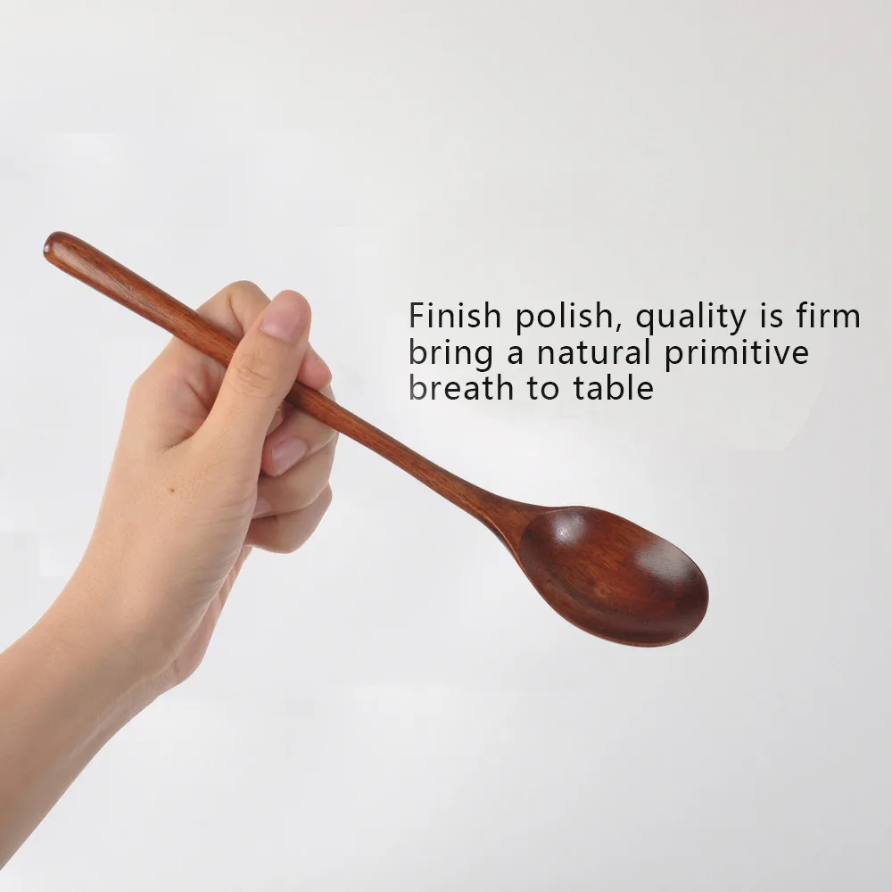Bamboo Wooden Spoons and Chopsticks Set Non-Stick Soup-Teaspoon for Kitchen Cooking Utensil Tools cutlery | Дом и сад
