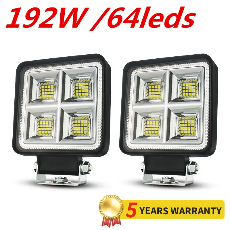 4 дюйма 12 В 24 в 192 Вт Светодиодная панель рабочего освещения для внедорожника 64