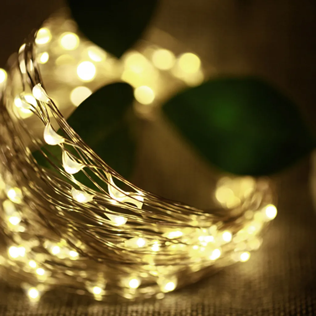 100 светодиодных гирлянд водонепроницаемый гибкий медный провод декоративное