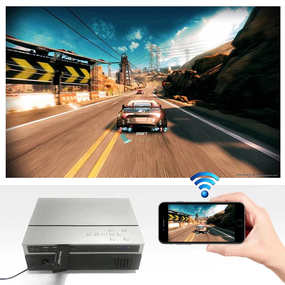 Everycom T26K Full HD проектор 1920x1080P проектор Портативный 5500 люмен HDMI проектор видео проектор LED Главная Театр фильм