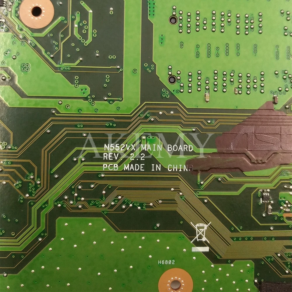 

Akemy N552VX motherboard For Asus N552VX N552V N552 Laptop motherboard N552VX mainboard motherboard I5-6300HQ GTX950M/2G