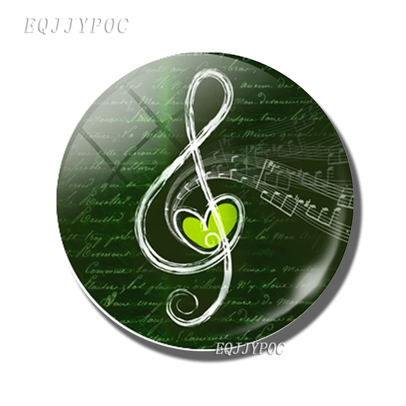 Магнит на холодильник избиение музыки 30 мм стеклянный купол избранные цветы