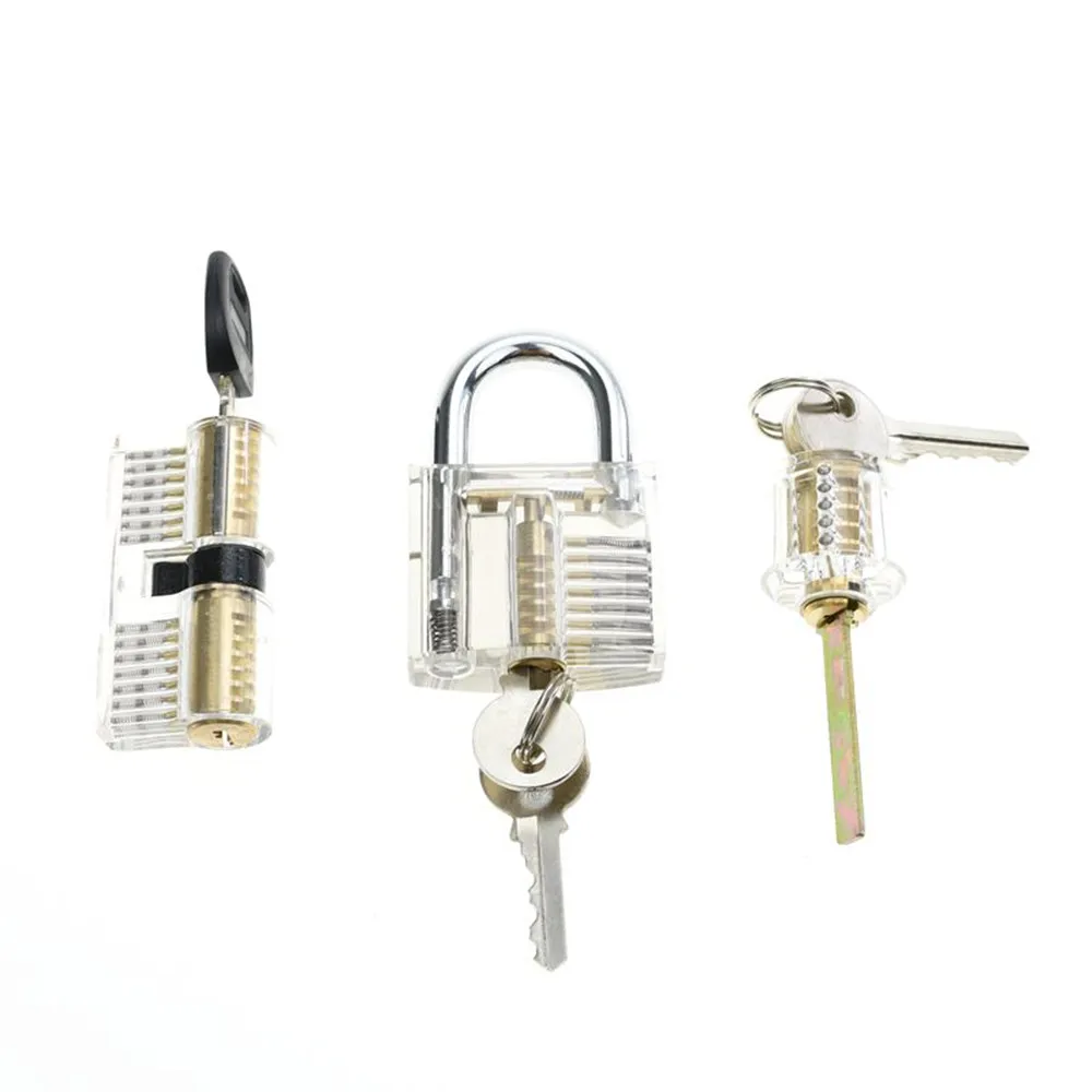 3pcs Practice Lock Clear Set Locksmith Training Transparent locks (007) | Обустройство дома