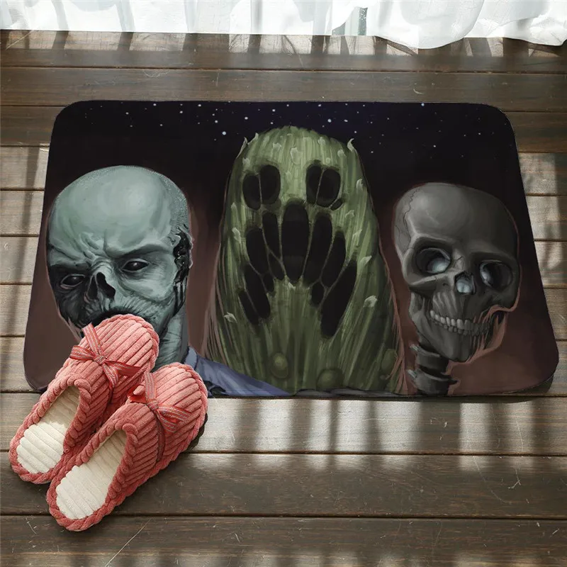 Horror креативный Новинка дверной кровяной коврик с изображением черепа ванная комната водопоглощающий нескользящий коврик жуткий, пугающий Коврик придверный коврик