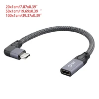 100w pd 5a curved usb3 1 type c extension cable 4k 60hz 10gbps usb c gen 2 extender cord for macbook nintend h p lapto