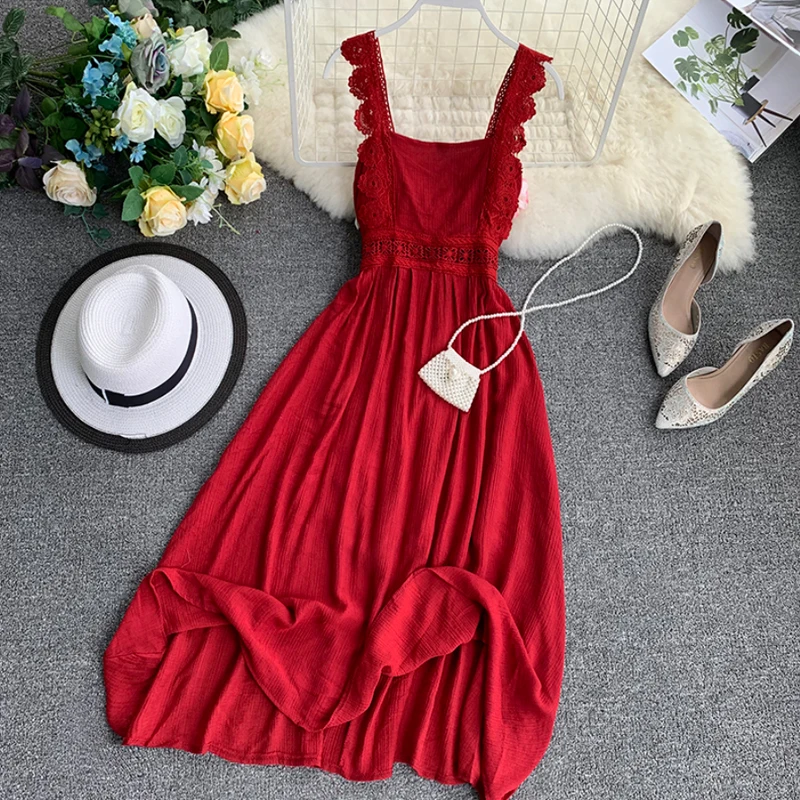 Fitaylor новинка 2021 женское кружевное платье на бретелях без бретелек с высокой