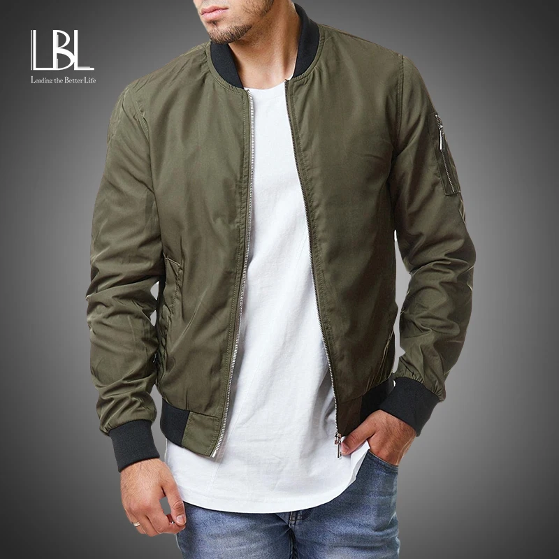 

New Mens Bomber Zipper Jacket 2020 Autumn Casual Streetwear Hip Hop Slim Fit Pilot Coat Men Clothing Windbreaker chaqueta hombre