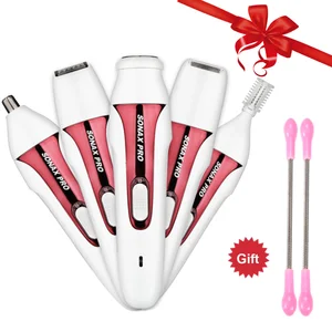 5 In 1Female Electric Women Hair Removal Nose Trimmer USB Rechargeable Lady Shaver Eyebrow Trimmer   in Pakistan