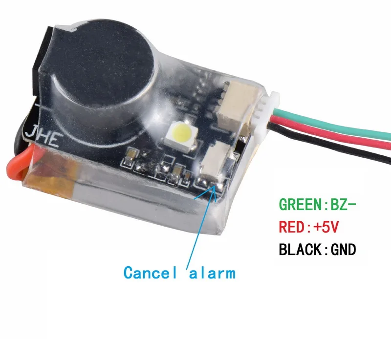 23X17X17mm JHEMCU JHE42B Finder 5V 110DB светодиодный Дрон зуммер встроенный Батарея аэрокамера