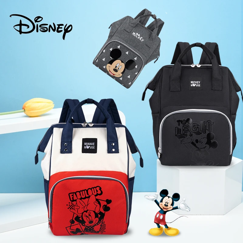 Сумка для подгузников Disney с Микки и Минни вместительный рюкзак USB мам сумка на