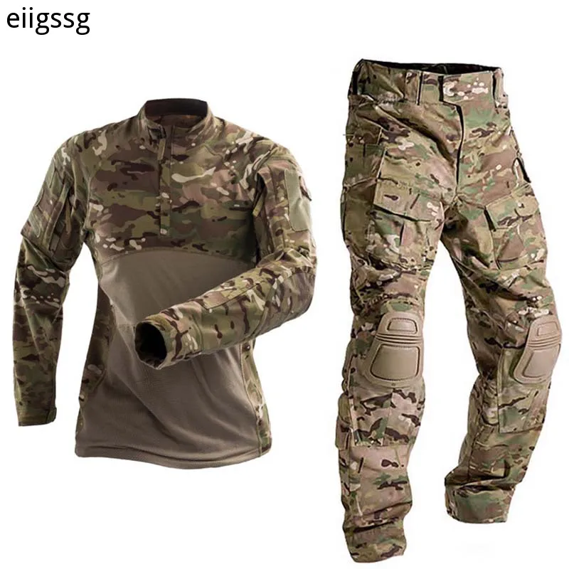 

Мужская тактическая рубашка для страйкбола, уличная военная форма, армейская одежда, топы, рубашки Мультикам, камуфляжные, для охоты, рыбалк...