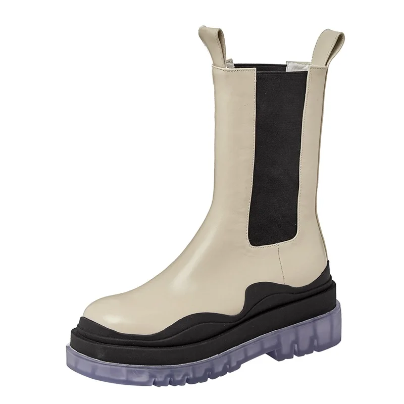 Роскошные Ботинки Челси 2021 женские ботинки на платформе зимняя обувь массивной