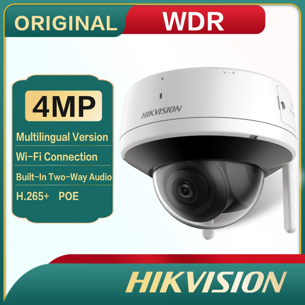 

DS-2CV2141G2-IDW Original Hikvision 4 MP Outdoor Audio Fixed Dome Network Camera Wi-Fi Connection Built-In Two-way Audio