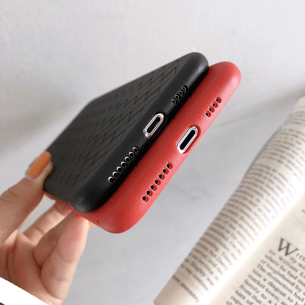 KISSCASE Grid Weave Pattern Phone Case For Oneplus 7 Pro Funda for One Plus 6 6t Luxury Ultra Thin Soft Back Cover Coque |