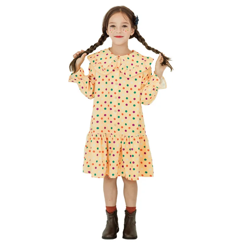 Осеннее платье для девочек Новинка 2019 года детская одежда платья