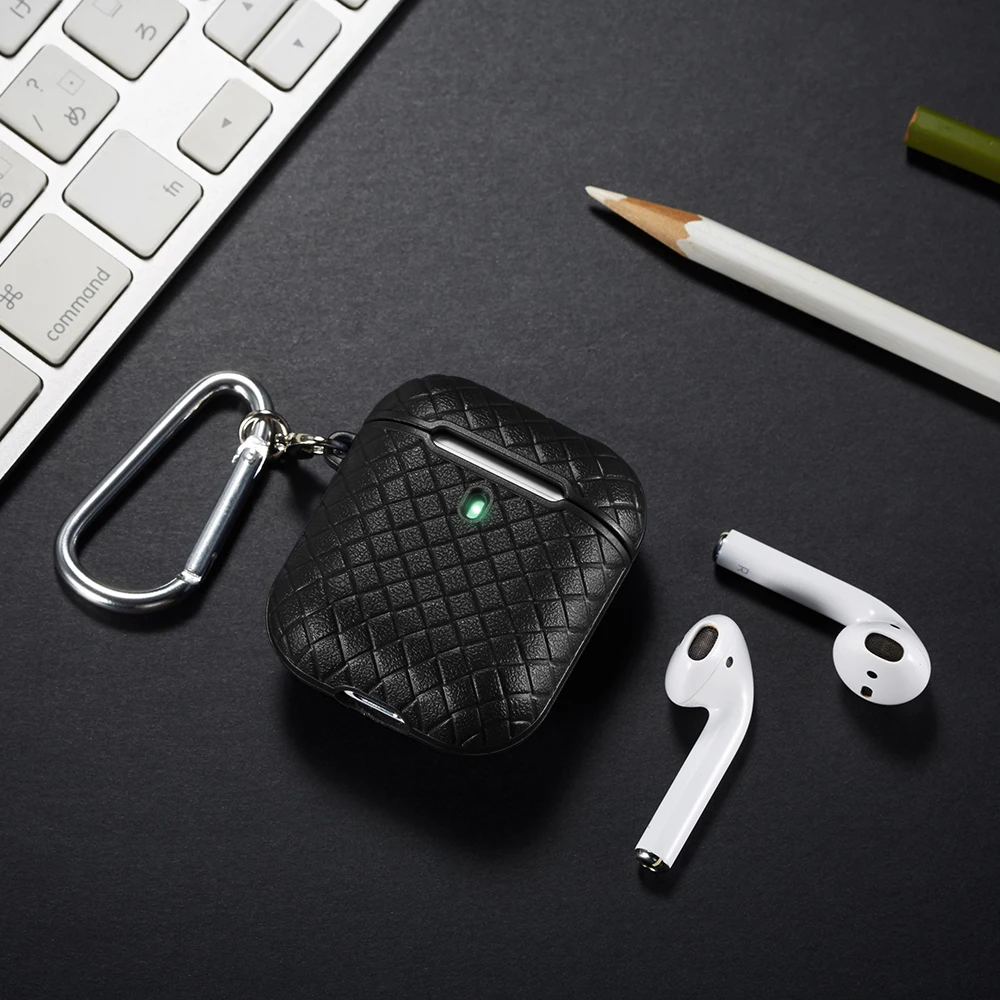 Generation PU Protective Case for AirPods 1/2 Resilient Cover Dustproof Shockproof with Hanger | Компьютеры и офис