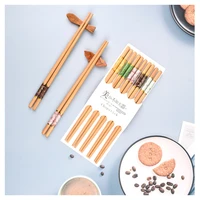 10 pairs chopsticks set marbling anti skid chinese style sushi rice chopsticks bamboo wood kitchen tableware dinnerware set gift
