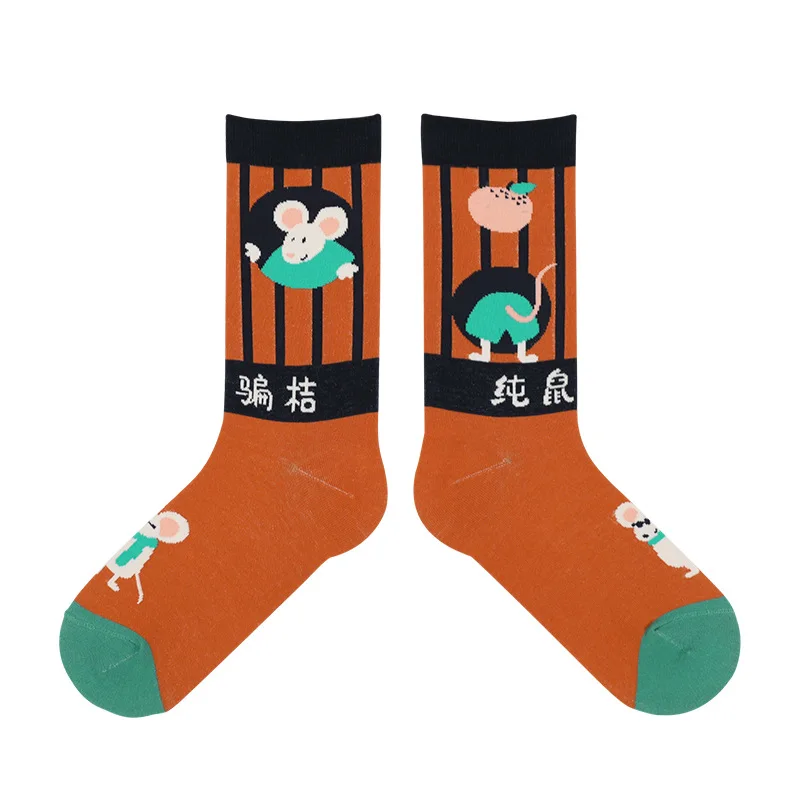 

Cartoon Girl Socks Mouse Sock Women Casual Fashion Kawaii High Quality Sox Couples Comfortable Spring Summer Korean Skarpetki