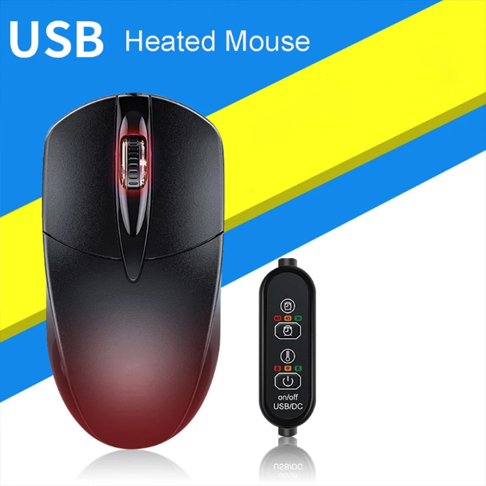 

Thermostatic Safe USB Heating Mouse Home Office Desk Heating Mouse Hand Warming Mouse 3D Anti Slip Roller