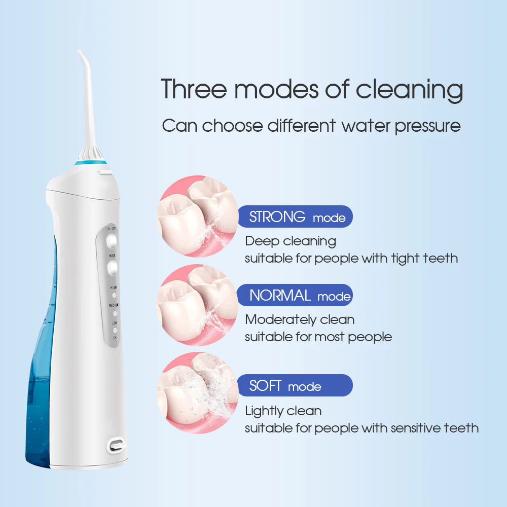 Импульсный ирригатор для полости рта 3 режима 200 мл | Бытовая техника