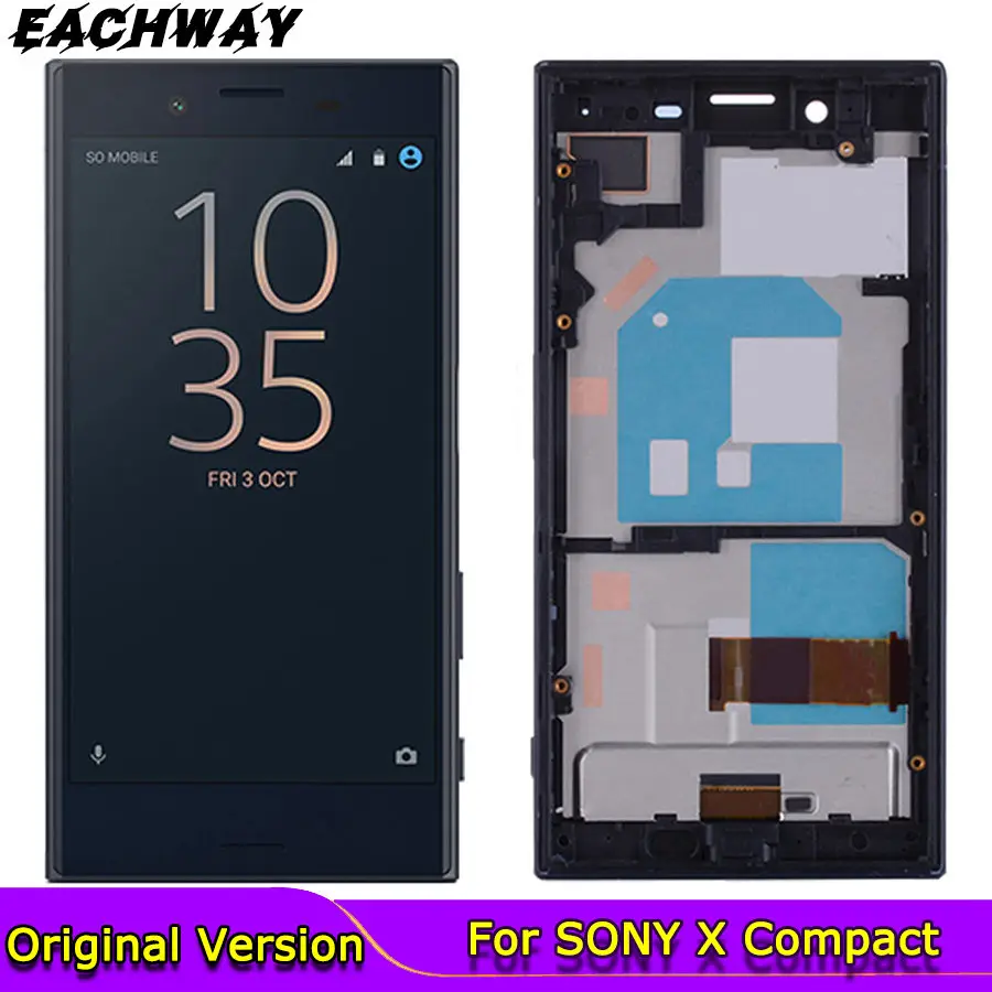 

4.6 inches For Sony Xperia X Compact F5321 LCD Display Touch Screen Digitizer Assembly Replace For SONY X MINI LCD With Frame