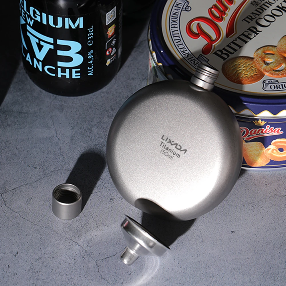 Титановая колба для вина и виски 150 мл|Столовые приборы пикника| |