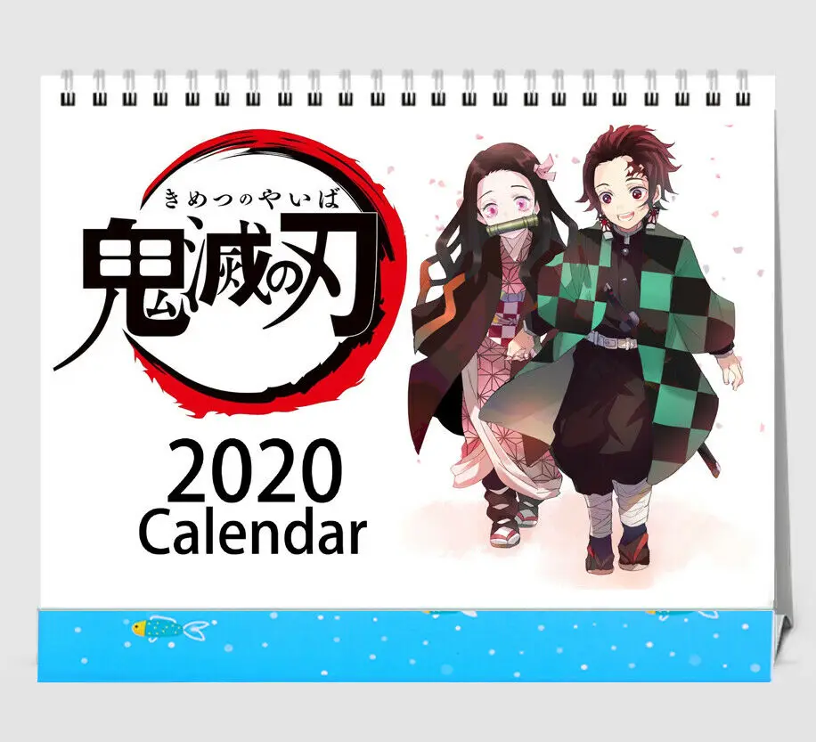 2020 аниме календарь Kimetsu No Yaiba лезвие демона Разрушитель 13 страниц|Реквизит для