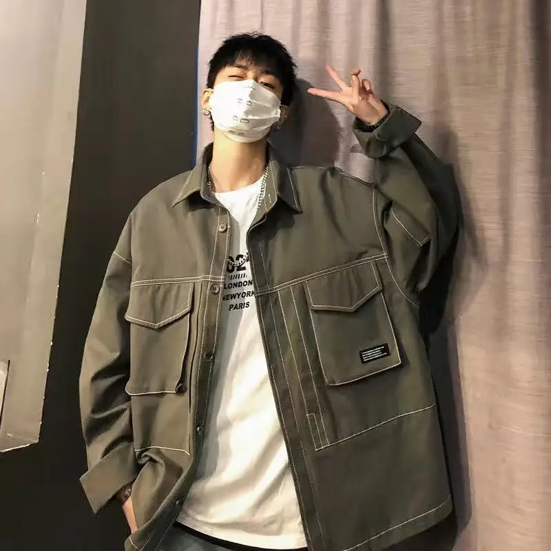 

Purple Japanese Jacket Male Casual Slim Punk Hip Hop Baseball Hip Hop Cool Jackets Men Punk Streetwear Young Men Clothing