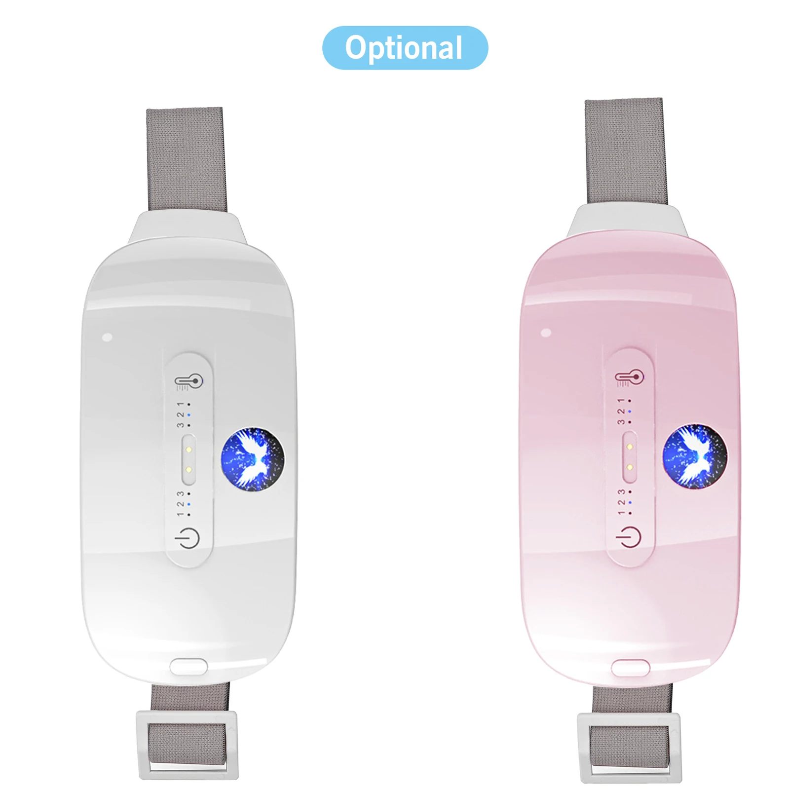 

Menstrual Heating Pad Inductive Magnetic Charging Cordless with Heat 3 Vibration Massage Modes for Back Belly Pain Relief Cramps