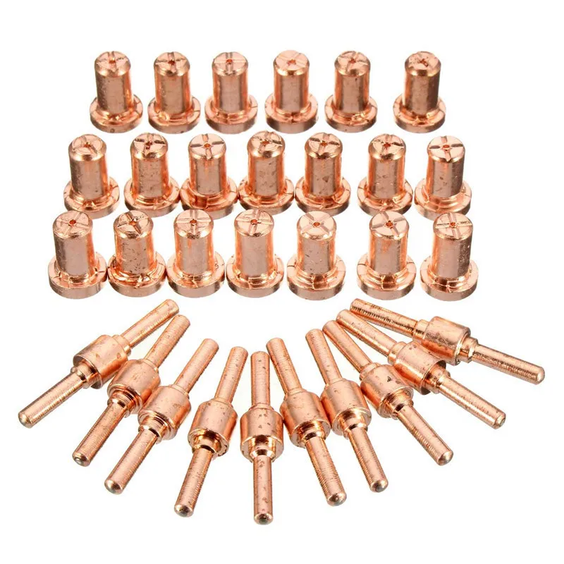 

60Pcs/Set Ceramic + Metal Air Plasma Cutting Cutter Consumables Extended TIP Nozzles Electrode For PT31 LG40 Torch CUT-50D