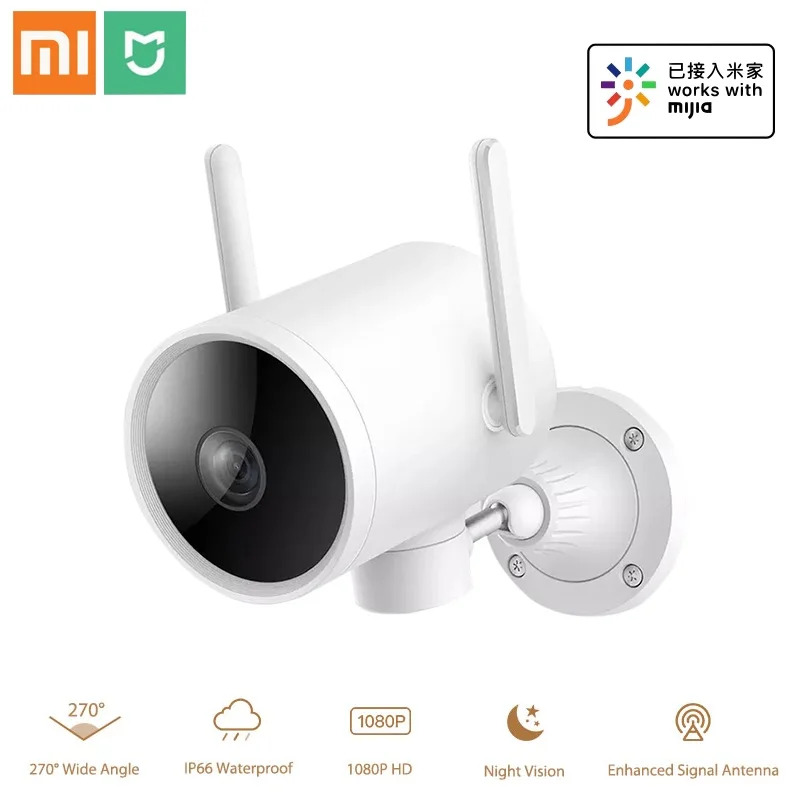 XIAOMI Mijia N1 1080P умная IP камера ИК ночная версия IP66 Водонепроницаемая 270 ° PTZ WiFi наружная камера безопасности Поддержка Mi Home APP