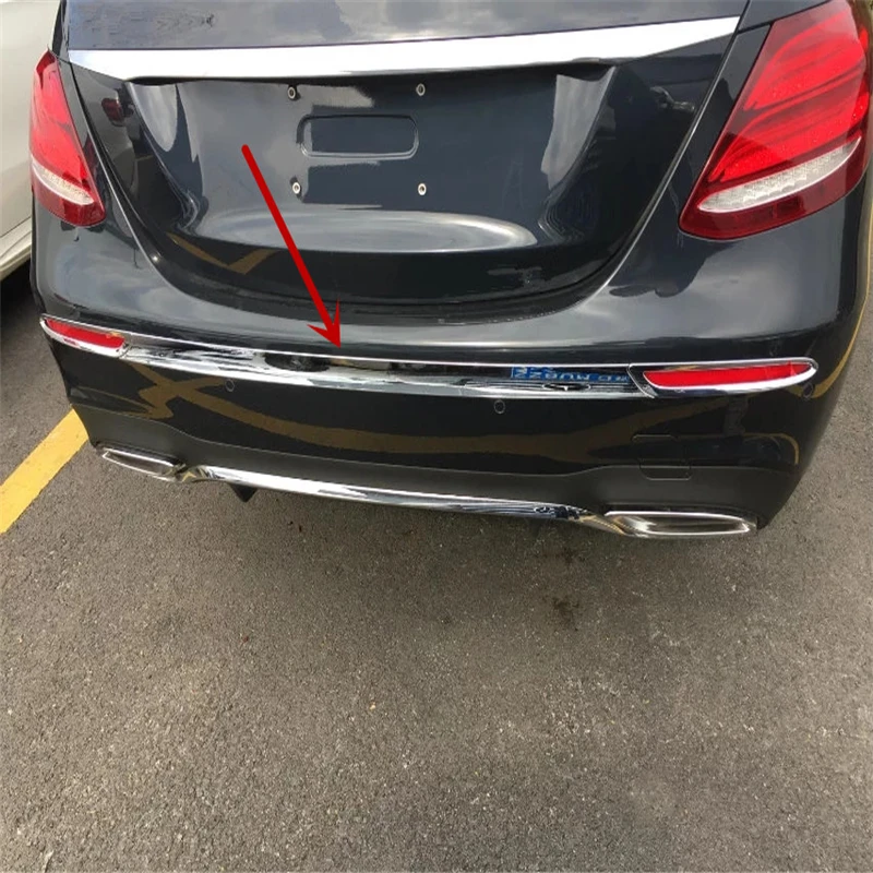 

WELKINRY car auto cover For Benz E-Class sport model 2016 2017 2018 ABS chrome rear tail bumper fog lamp light trim