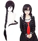 Парик для косплея данганронпа Токо фукава, термостойкие длинные волосы для вечерние, из фиолетовых косичек, с шапочкой