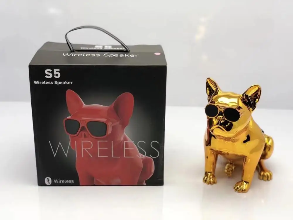 S5-Golden yellow Беспроводной Bluetooth динамик S4╱S5 бульдог динамик сабвуфер многофункциональные компьютерные колонки Портативный HIFIBass плеер для подарков - Цвет: S5-Golden yellow