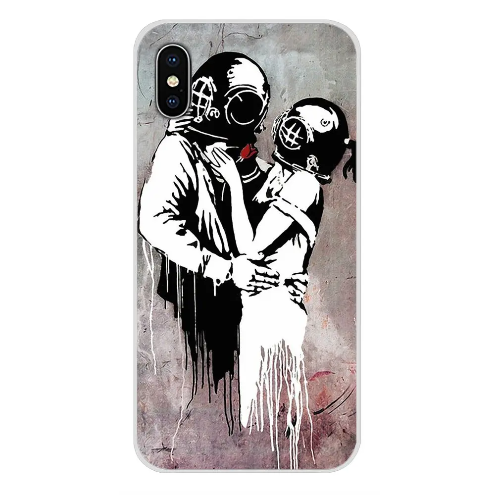 Прозрачный чехол из ТПУ для Xiaomi Redmi Note 3 4 5 6 7 8 Pro Mi Max Mix 2 2S Pocophone F1 Funny Street Art Banksy Graffiti |