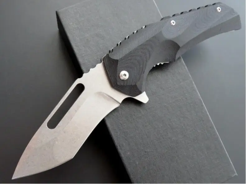 Складной нож EF48 440C карманный Клинок с рукояткой из G10 для ежедневного