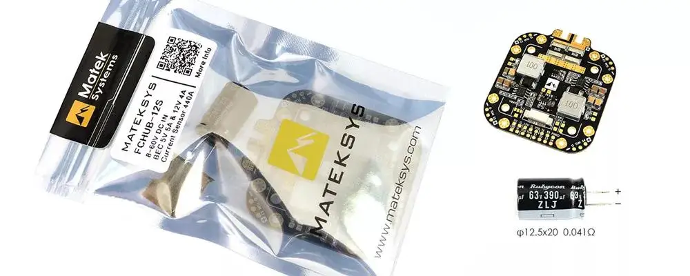 

Matek System XCLASS FCHUB-12S PDB Board 5V & 12V Output w/ Current Sensor 3-12S Lipo for RC Drone