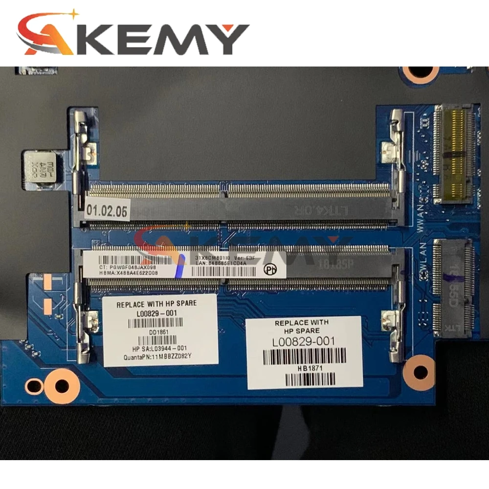 Verkaufen Für HP Für Probook 450 G5 Laptop Motherboard DA0X8CMB6E0 L00828-601 L00828-001 Motherboard I5-8250U Cpu 100% TEST OK!