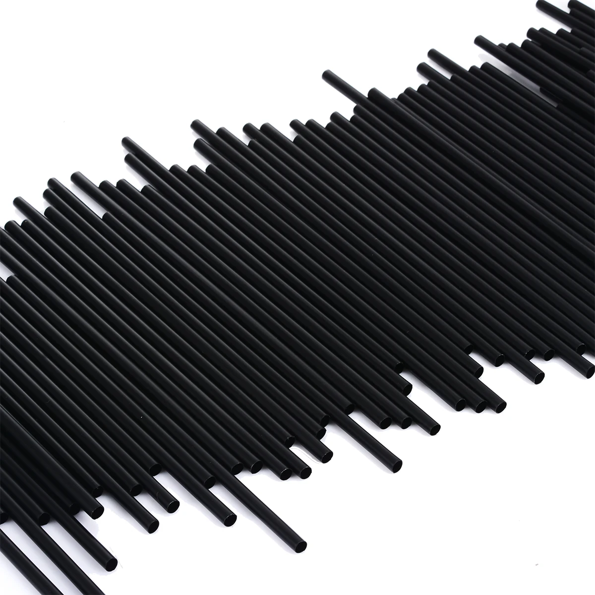 

100pcs/set Disposable Drinking Straws Mini Short Cocktail Straw Black Plastic Straws Thin For Wedding Event Party Supplies 130mm