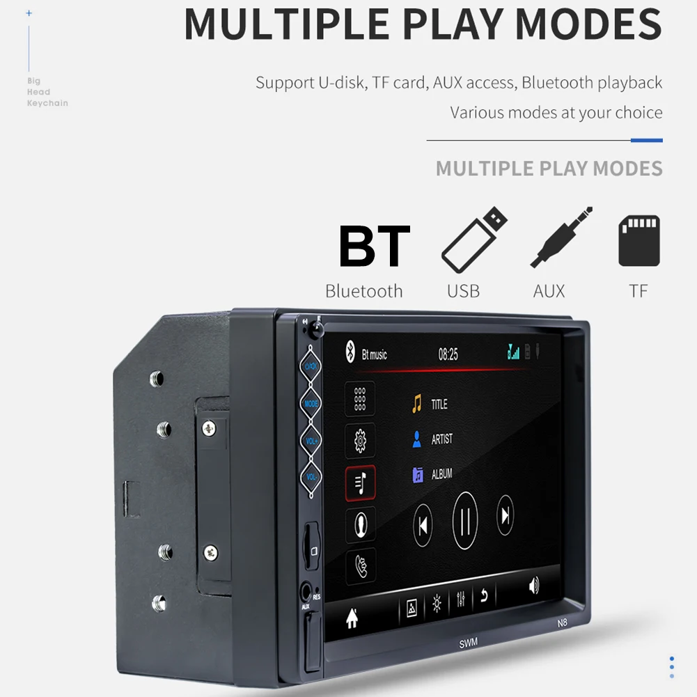MP5 плеер Автомобильный стерео 7 дюймовый сенсорный экран Bluetooth FM радио приемник