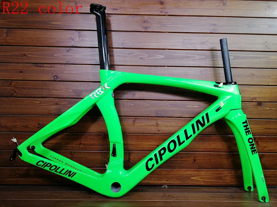 R22 color Новинка Cipollini RB1K T1100 3k углеродная рама для дорожного велосипеда гоночный набор углеродных велосипедов глянцевый Сделано в Тайване can XDB корабль - Цвет: R22 color