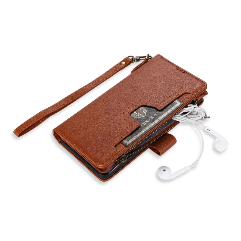 

Leather Zipper Wallet Case For Samsung Galaxy S20 Ultra S10 S9 S7 S8 Plus S10E For Samsung Note 20 8 9 10 Pro Ladies Phone Case