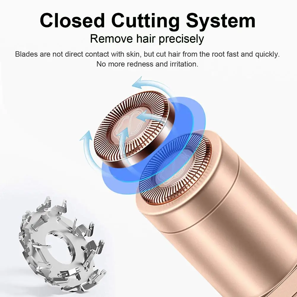 

Electric Hair Remover Painless Safety Lipstick Shape Body Facial Neck Leg Hair Remover Tool Epilator