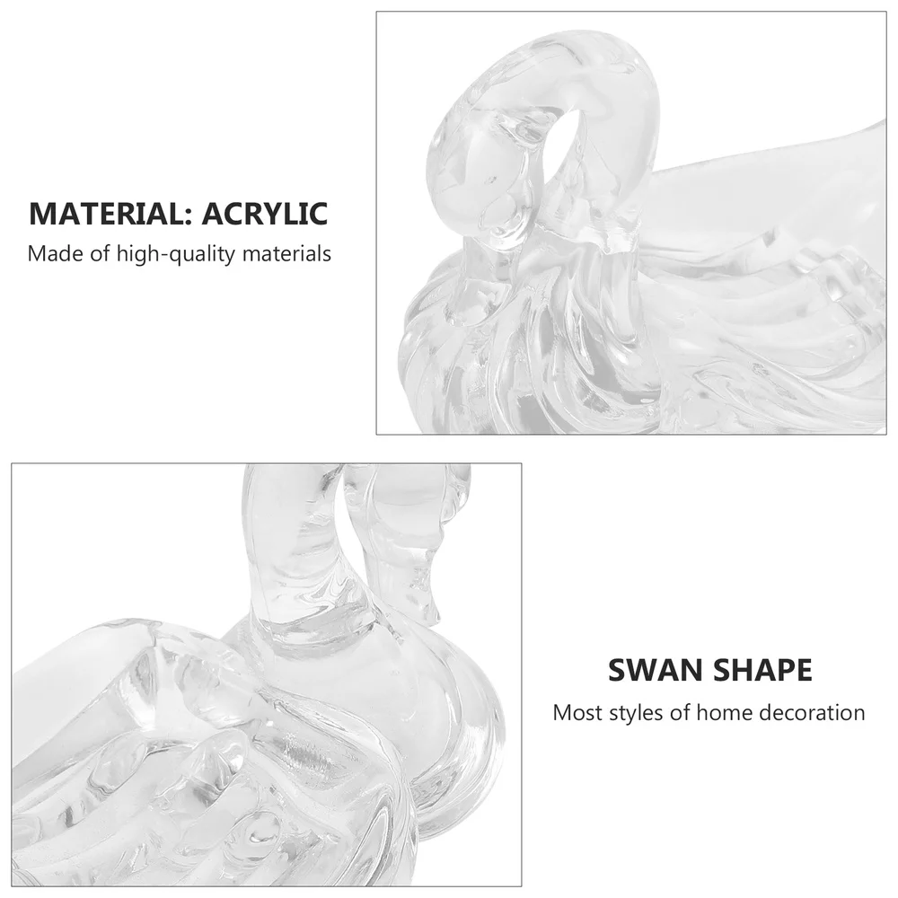 

1Pc Acrylic Soap Box Cartoon Swan Shape Soap Dish Container (Assorted Color)