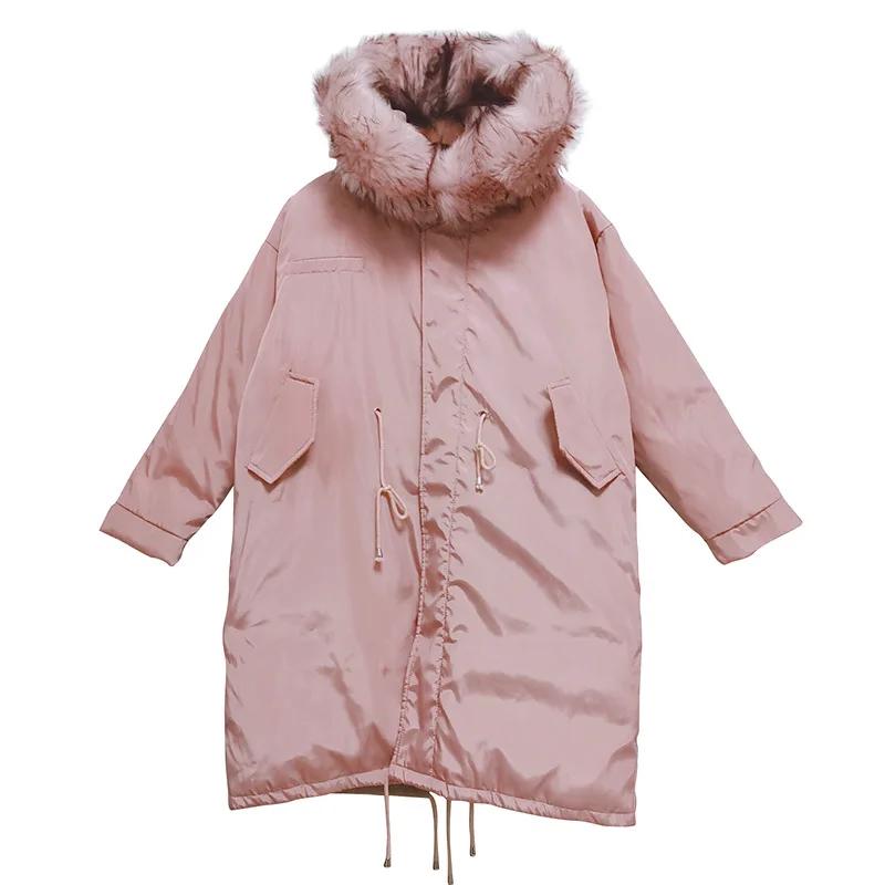 Теплый пуховик средней длины для беременных зимнее женское пальто с капюшоном