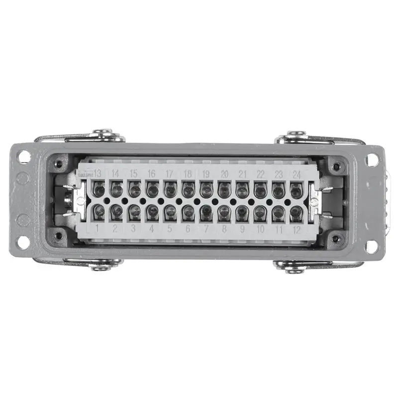 Прямоугольные H24B He 024 1 сверхмощные соединители мощность 24 Pin ядро линии 16A 500V винт