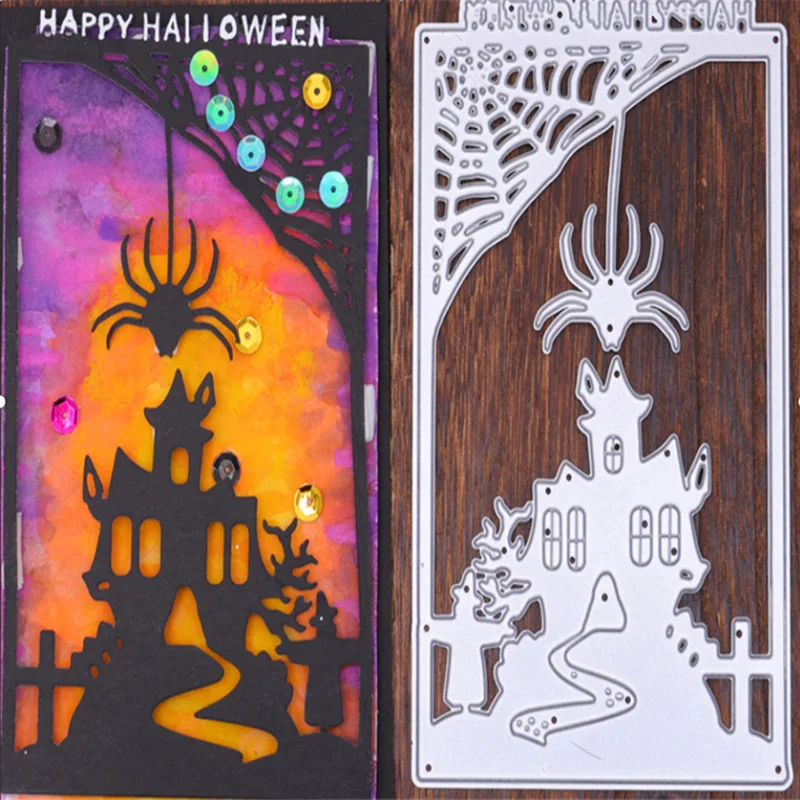 

Хэллоуин паук castleCarbon стальные Вырубные штампы трафарет для резки бумаги тиснение штампы для «сделай сам» Скрапбукинг Фотоальбом бумага