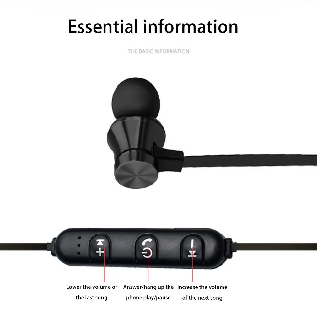 Магнитные беспроводные bluetooth наушники XT11, музыкальная гарнитура, шейные спортивные наушники с микрофоном для iPhone, samsung, Xiaomi