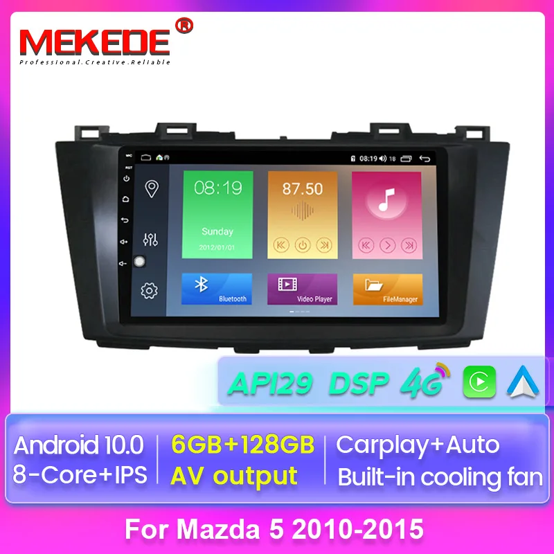 

Автомобильный мультимедийный плеер для Mazda 5 10,0-2015, Android 128, 6 + 1280G, 720*2010 IPS экран, поддержка BT, Wi-Fi, USB, GPS, радио, Carplay, 4G, Lte