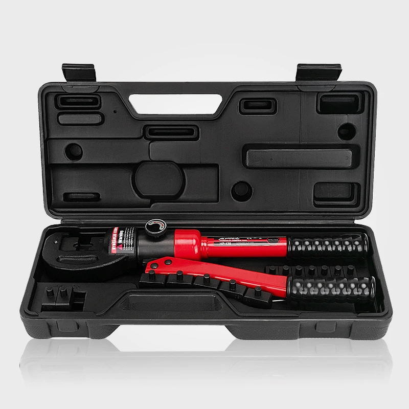 Гидравлический нажимной инструмент для наконечников кабелей силовым кабелем 10-120 мм2 Электрический набор проводов для аккумуляторных клемм HP-120 C.